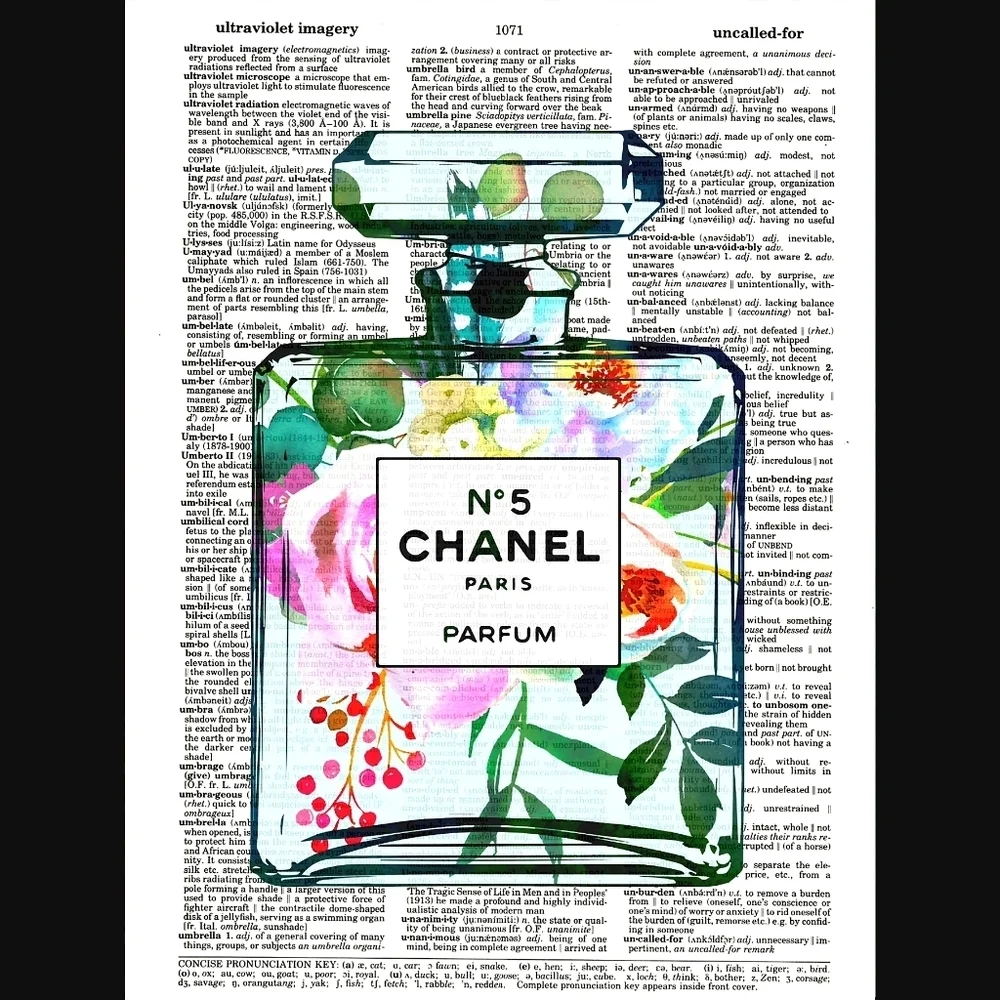 Smellin' Good Fashion Floral Dictionary Art Print